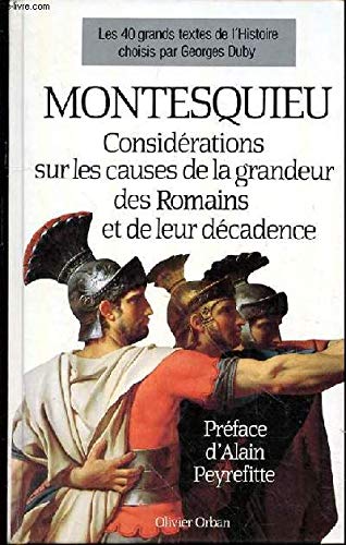 Considerations sur les causes de la grandeur des romains et de leur decadence 9782855654003