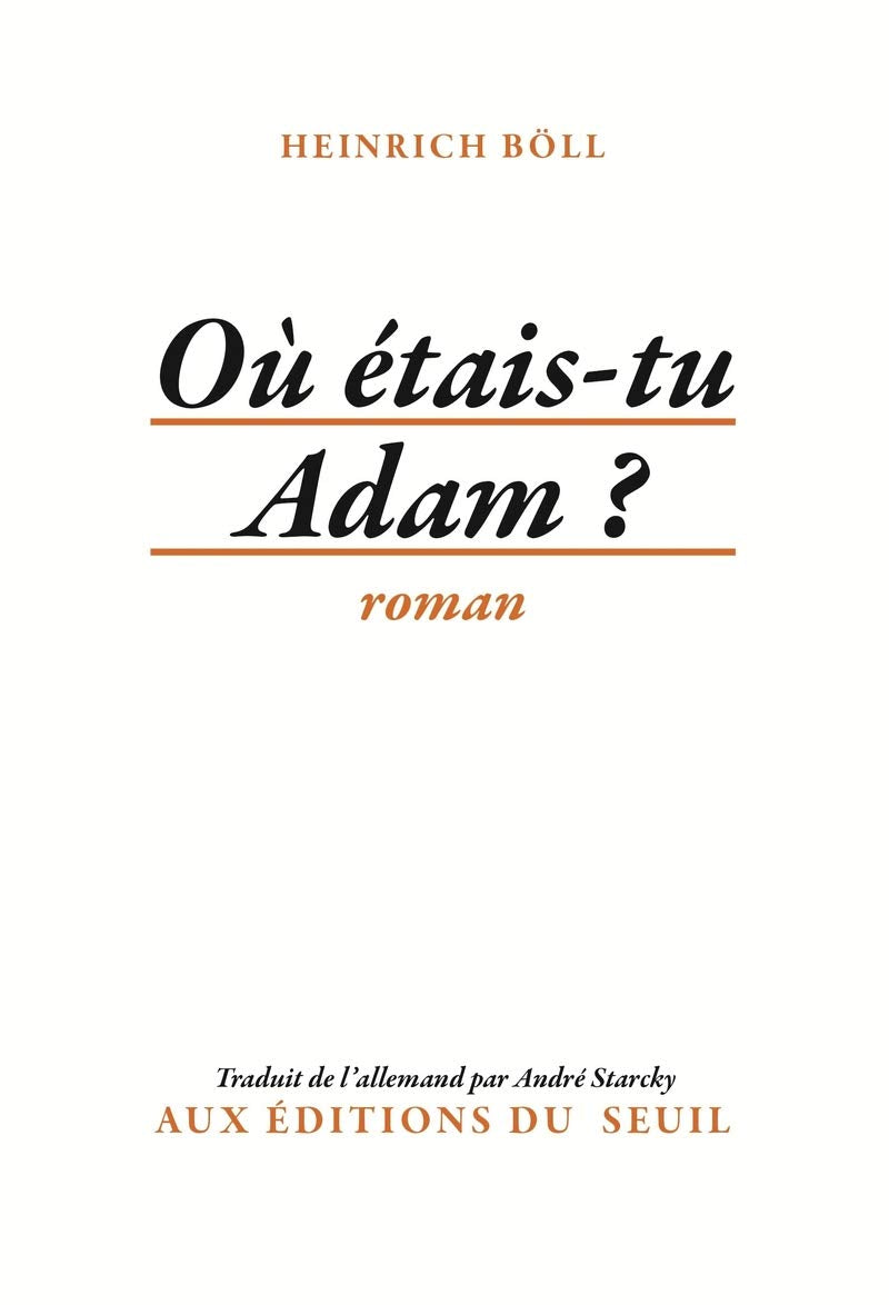 Où étais-tu Adam ? 9782020013833