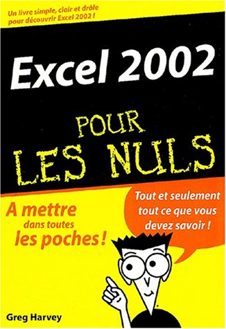 Excel 2002 Pour Les Nuls 9782844272553