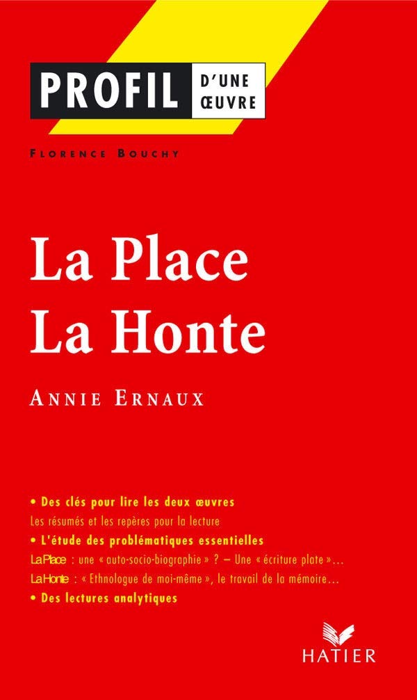 La Place, La Honte, d'Annie Ernaux 9782218750885