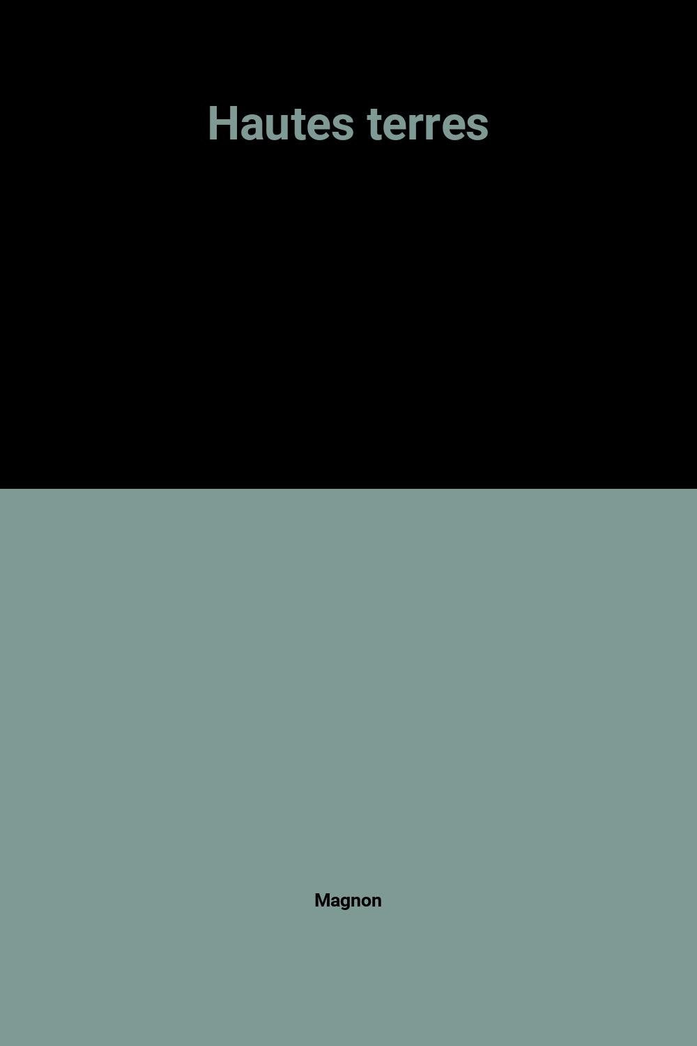 Hautes terres 9782738218155