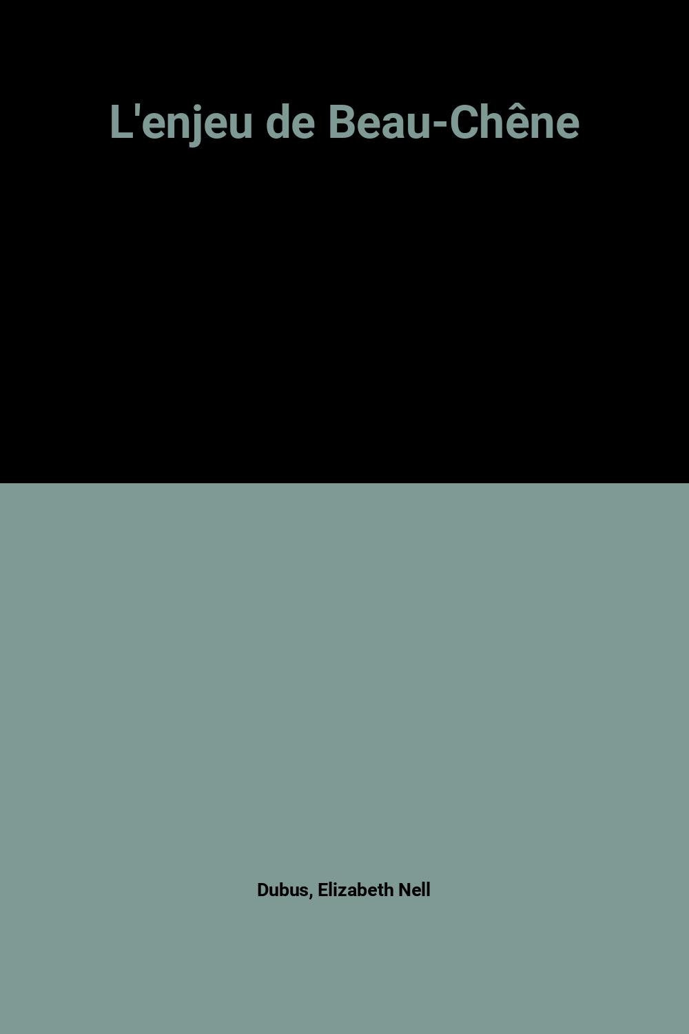 L'enjeu de beau-chene 9782856163719