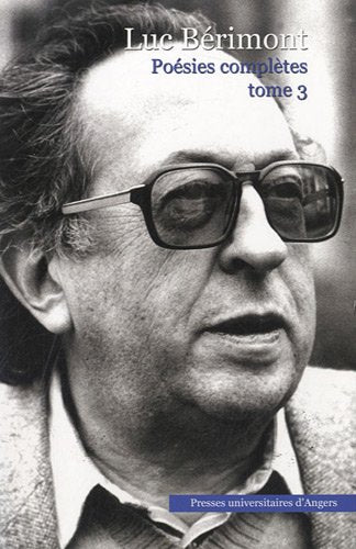 Poésies complètes : Tome 3, 1977-1983 9782915751284