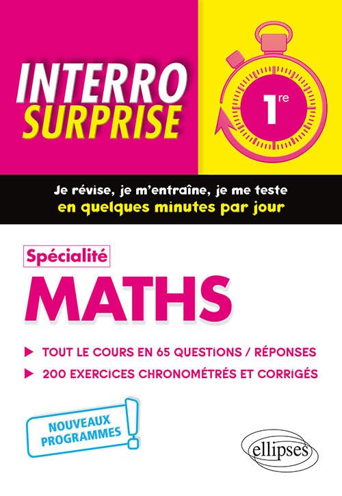 Spécialité Maths - Première - Nouveaux programmes 9782340033238