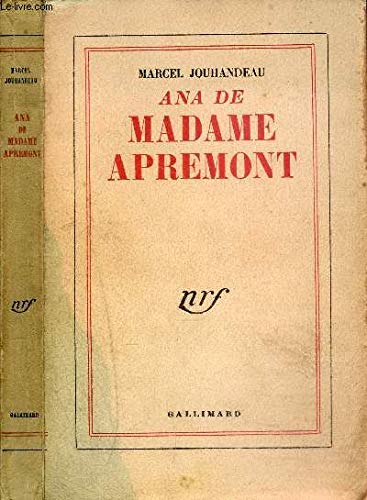 Ana de madame apremont 9782070234370