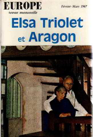 Europe revue mensuelle, Elsa Triolet et Aragon. 
