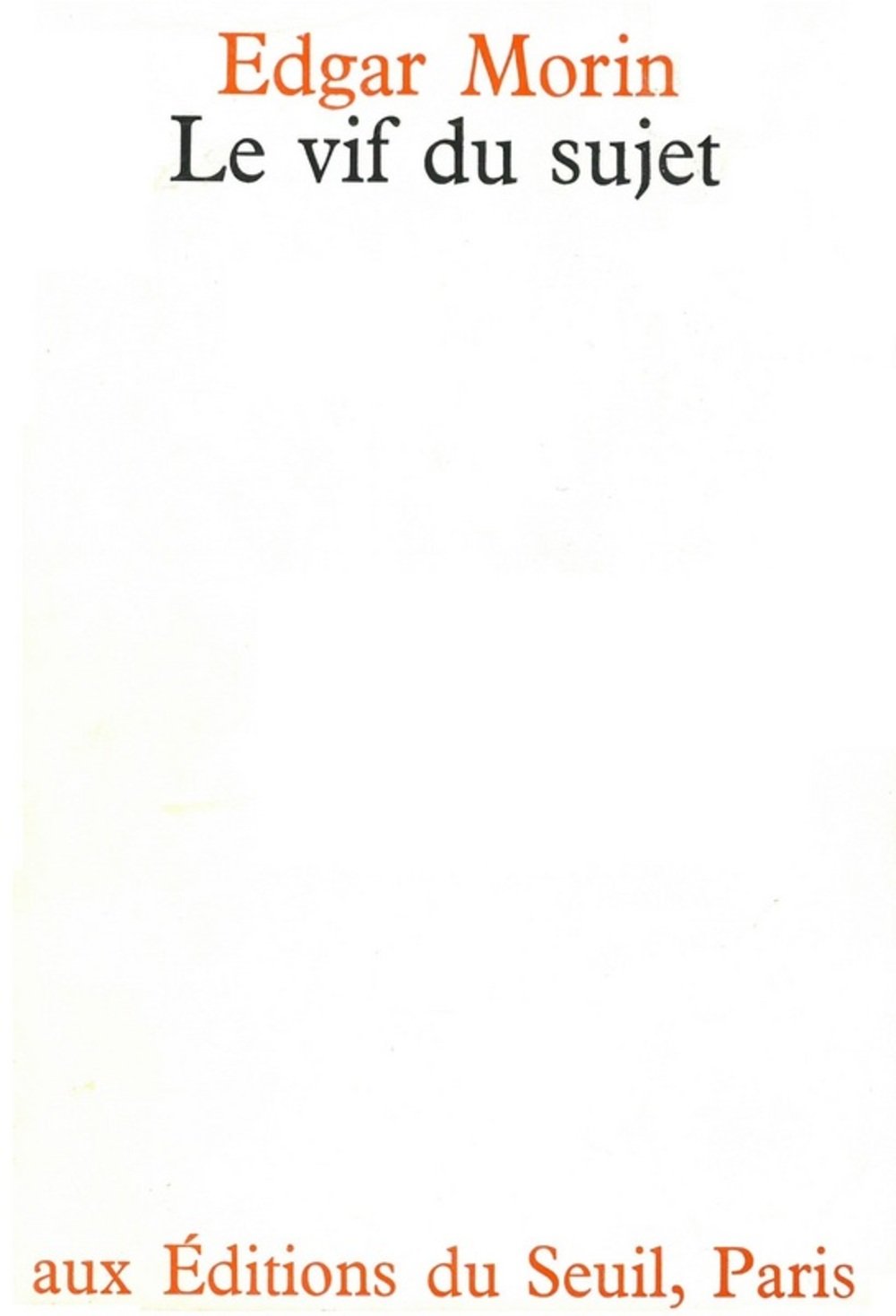 Le Vif du sujet 9782020020930