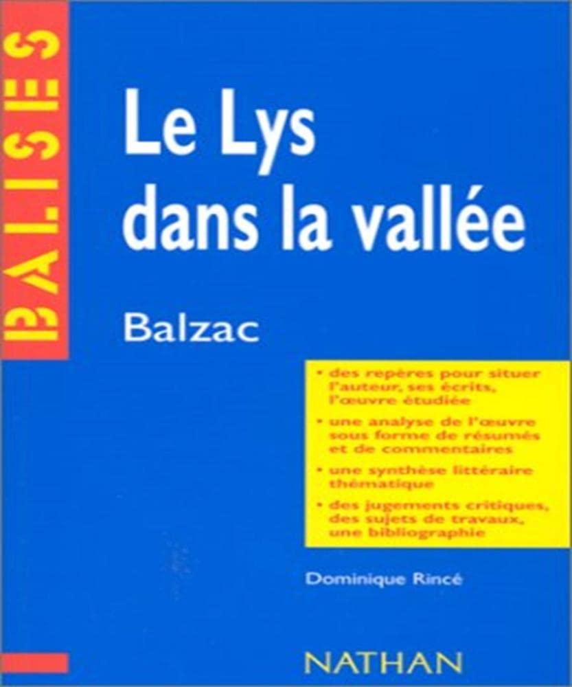 "Le lys dans la vallée", Honoré de Balzac 9782091800585