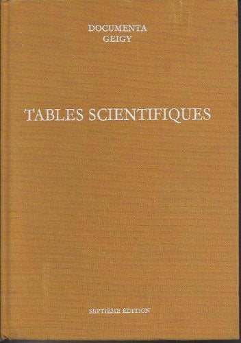 Tables Scientifiques. Septième édition. 