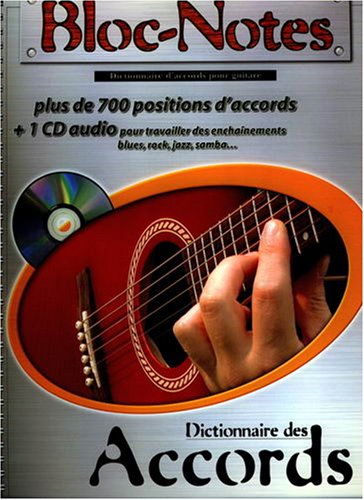 Bloc notes dictionnaire accords guitare cd 9790707006221