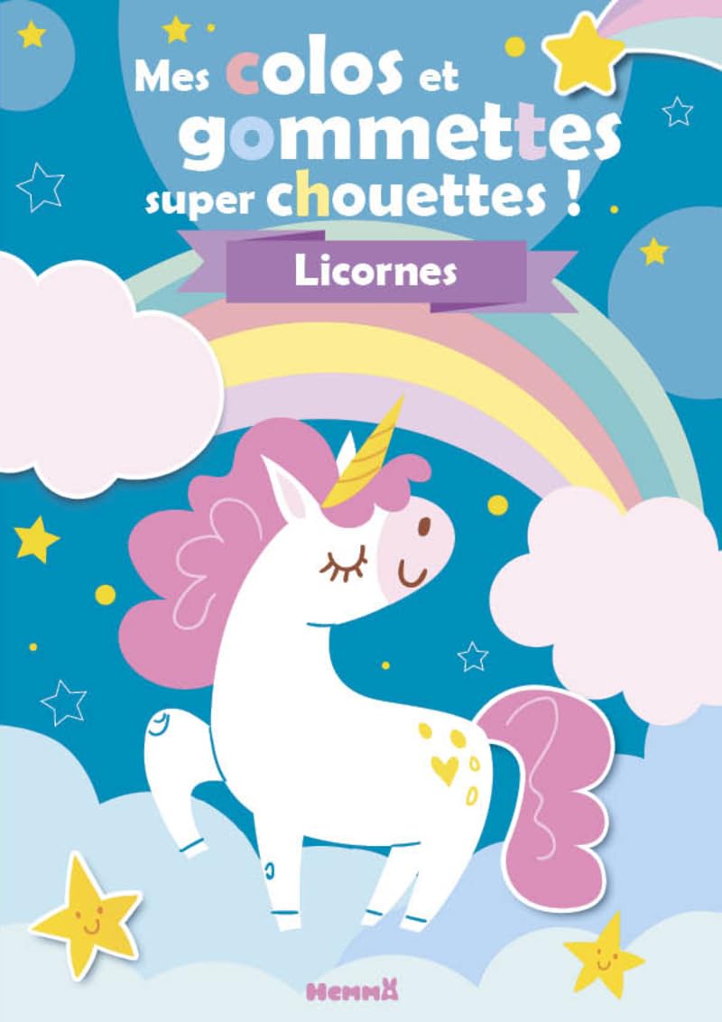 Mes colos et gommettes super chouettes ! - Licornes - Livre de décors à compléter avec des gommettes - Dès 3 ans 9782508051692