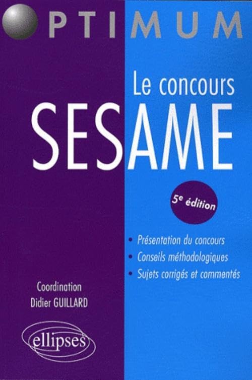 Concours Sesame Cinquième Edition 9782729840648