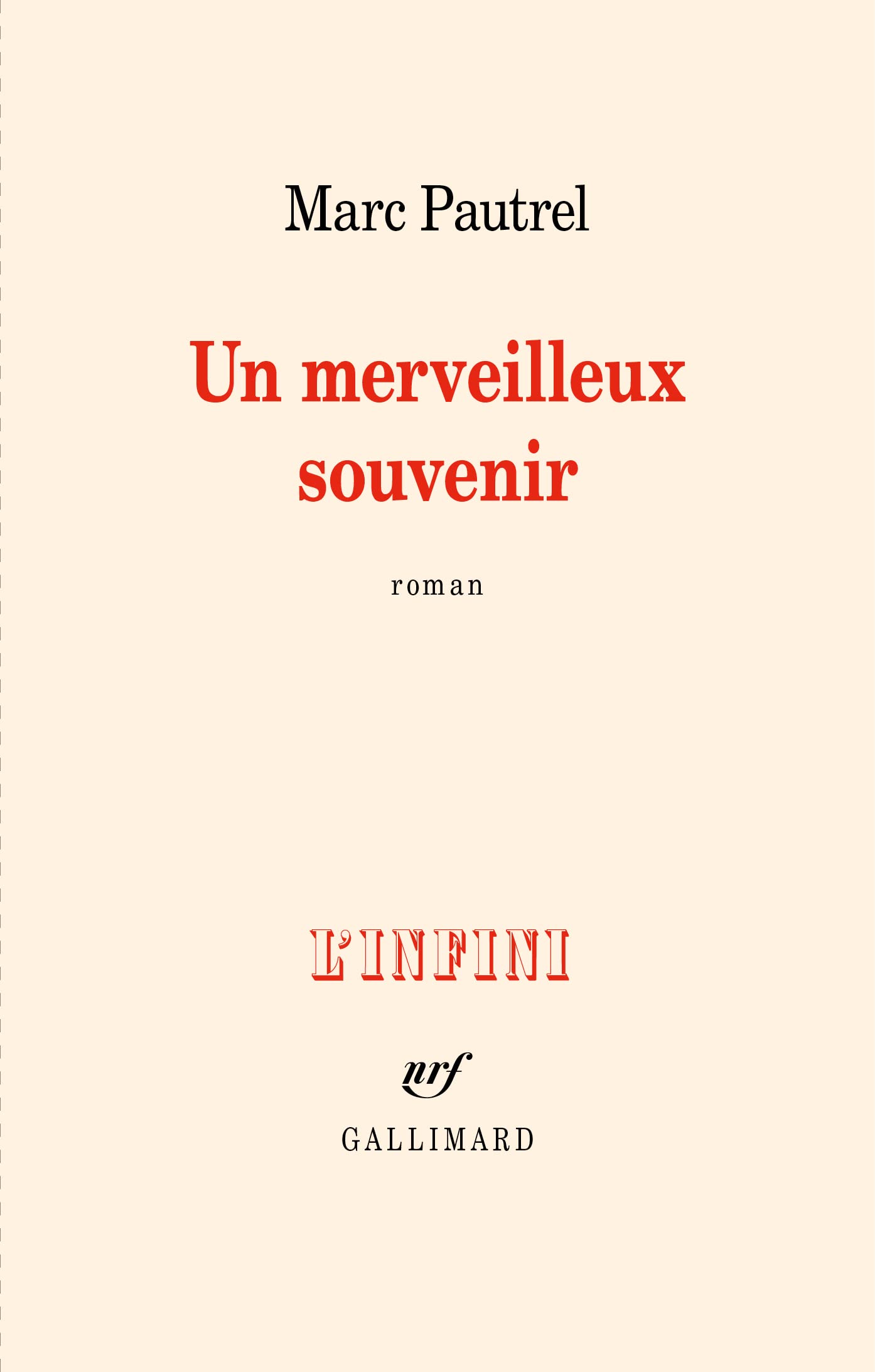 Un merveilleux souvenir 9782073014108