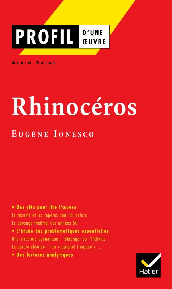 Profil d'une oeuvre : Rhinocéros de Ionesco 9782218741197