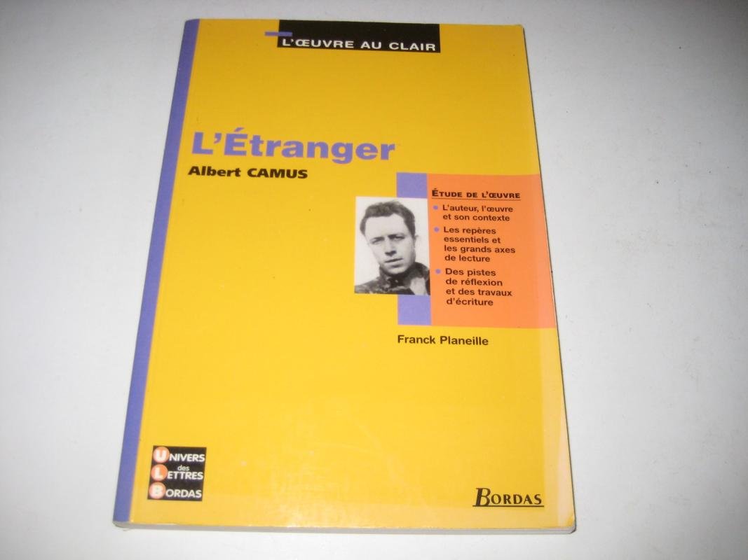 6 - U.L.B. ETUDE L' ETRANGER (Ancienne Edition) 9782047303870