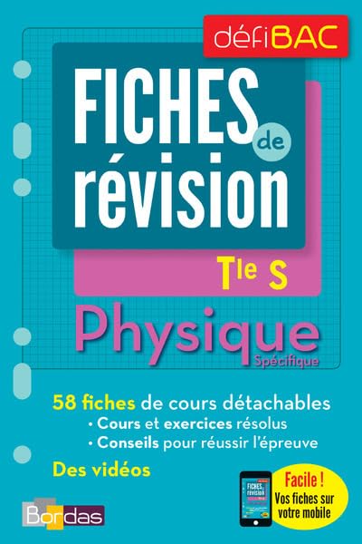 Physique spécifique Tle S: Fiches de révision 9782047355671