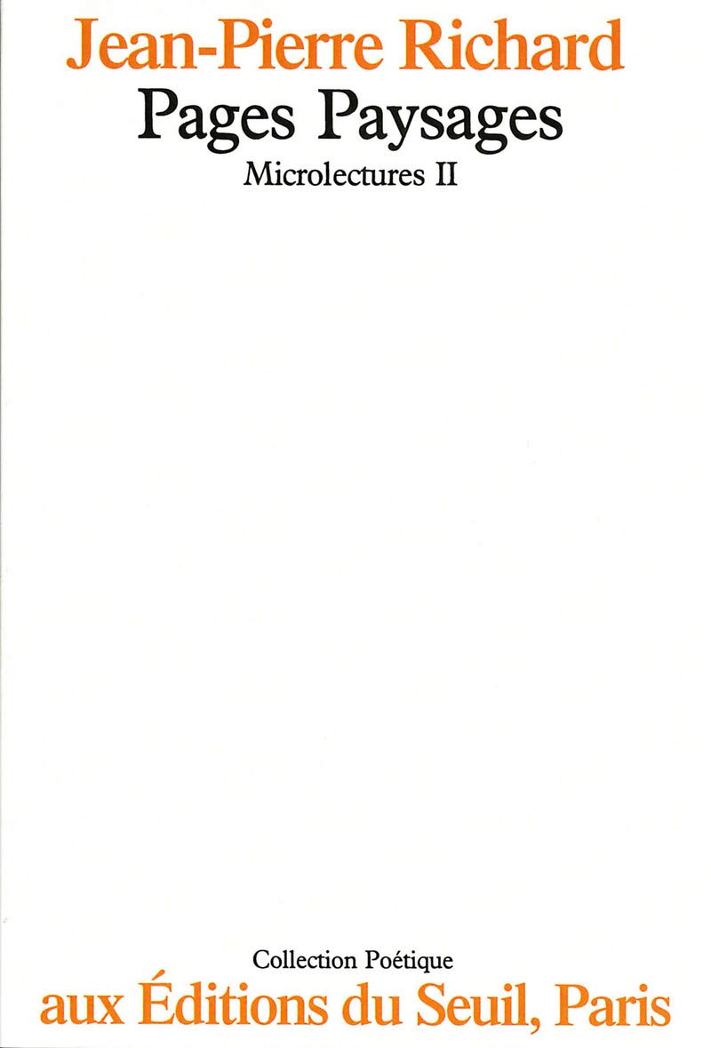 Microlectures, tome 2: Pages paysages 9782020068208