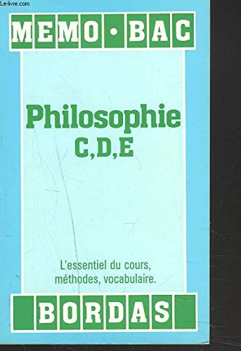 MEMO/32 PHILO CDE (Ancienne Edition) 9782040183851