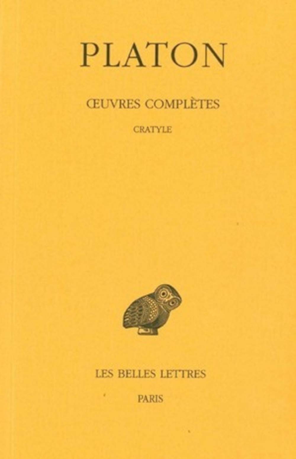 Oeuvres complètes, tome 5 (2e partie) : Cratyle 9782251002194