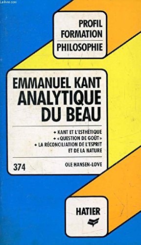 Analytique Du Beau H6 9782218063053