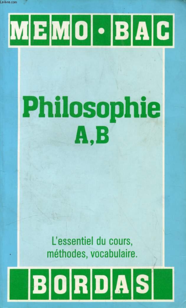 MEMO/14 PHILOSOPHIE AB (Ancienne Edition) 9782040183790