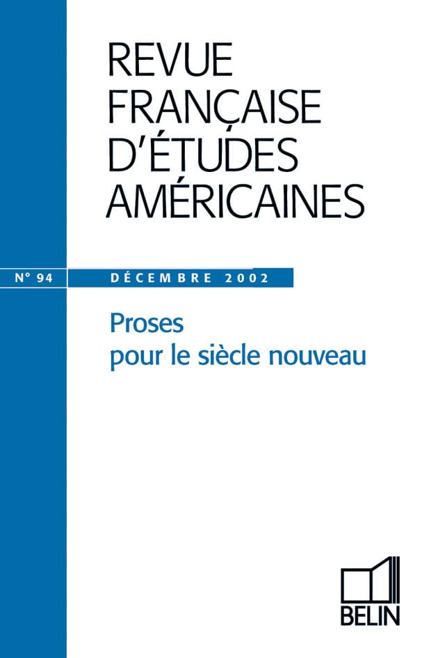 RFEA N°94 (2002-4): Proses pour le siècle nouveau 9782701131191