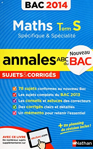 ANNALES BAC 2014 MATHS S SPE & 9782091880464