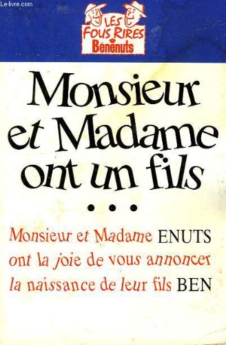 Monsieur et Madame ont un fils Tome 1: Monsieur et Madame ont un fils 9782840980506