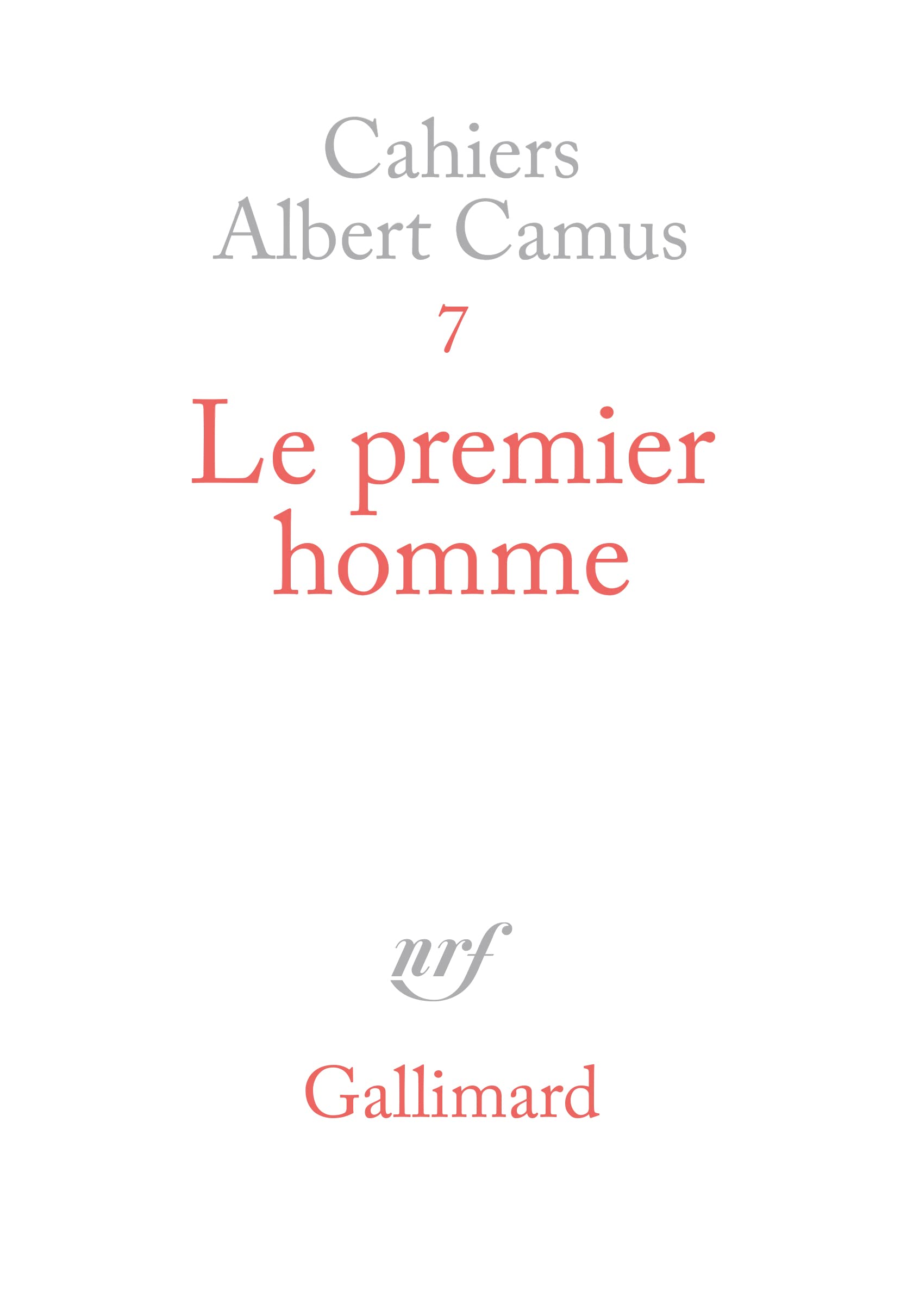 Le Premier Homme 9782070738274