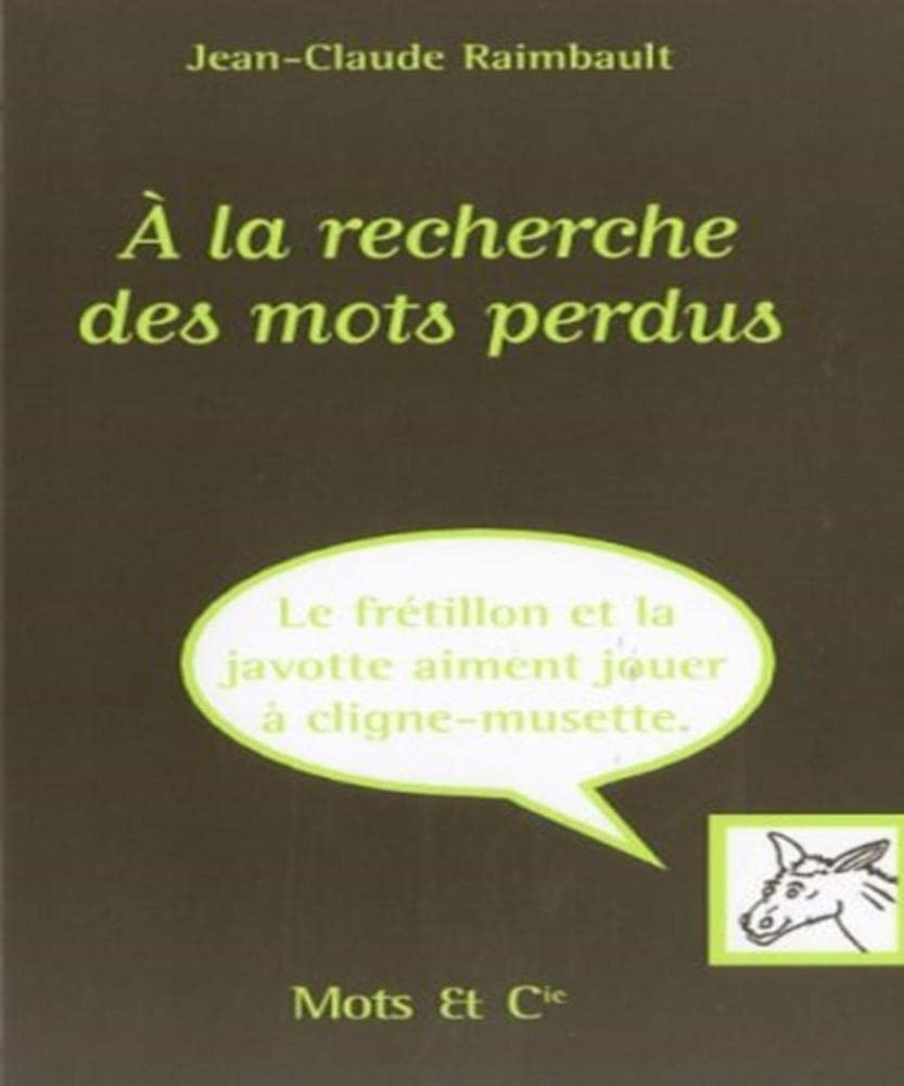 À la recherche des mots perdus 9782913588738