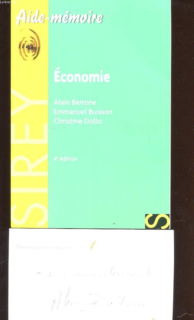 Économie - Aide-mémoire 9782247079780