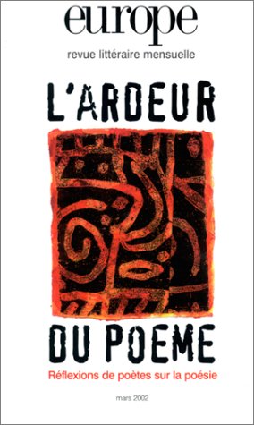 Europe, numéro 875 : L'Ardeur du poème 9782910814618