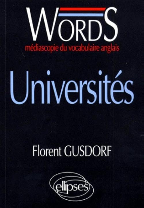 WORDS UNIVERSITES.: médiascopie du vocabulaire anglais 9782729893880