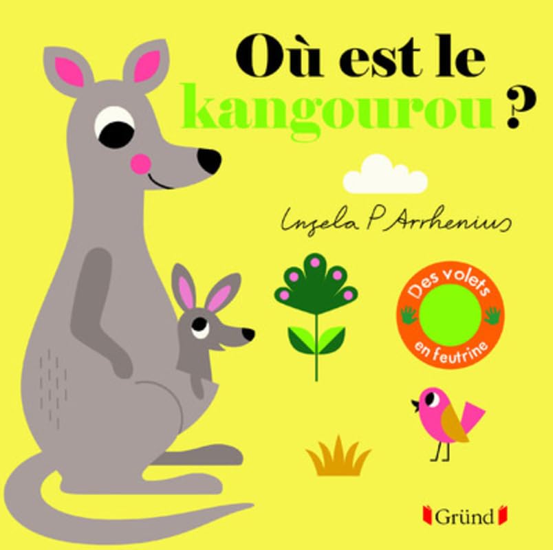 Où est le kangourou ? Livre à rabats en feutrine et miroir À partir de 6 mois 9782324023057