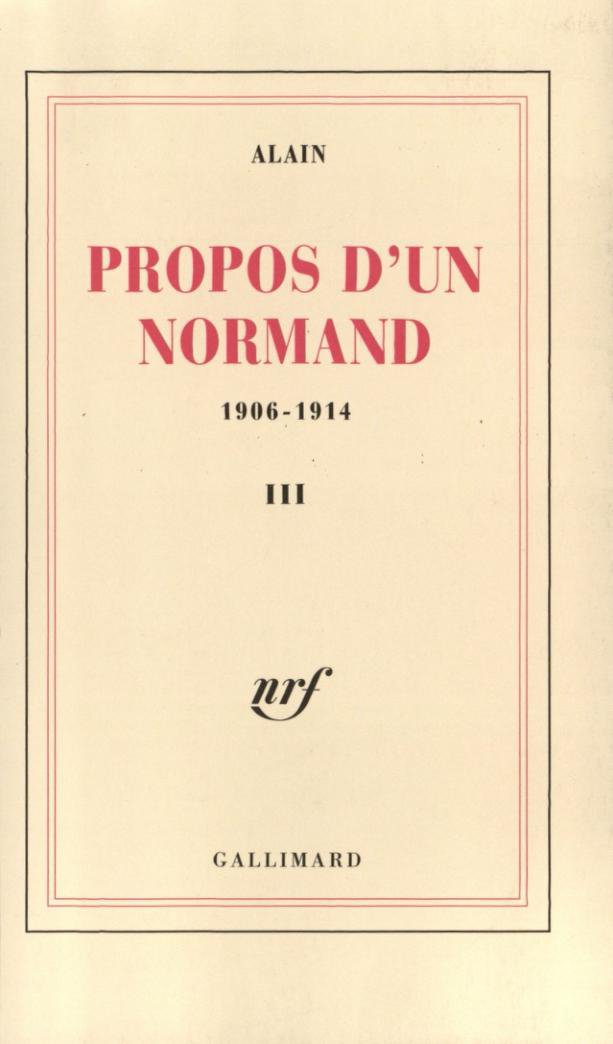 Propos d'un normand, tome 3 9782070200689