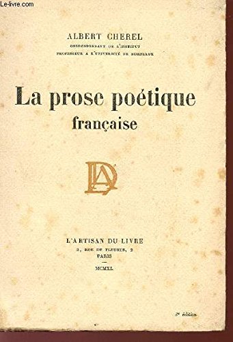 LA PROSE POETIQUE FRANCAISE 
