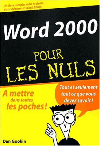 Word 2000 pour les nuls 9782844279651