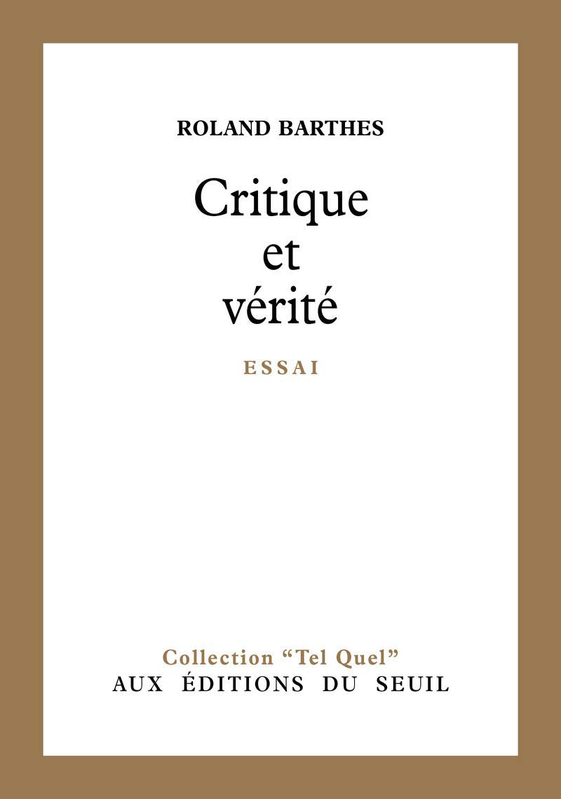 Critique et Vérité 9782020019316