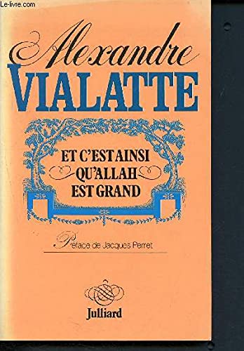 Et c'est ainsi qu'allah est grand / chroniques 9782260001683
