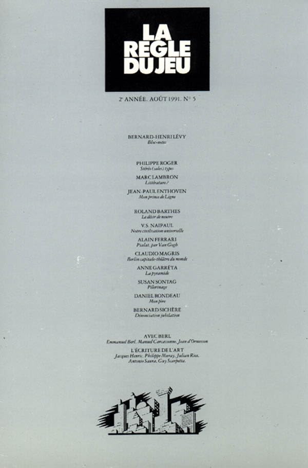 La règle du jeu n°05 9782908656046