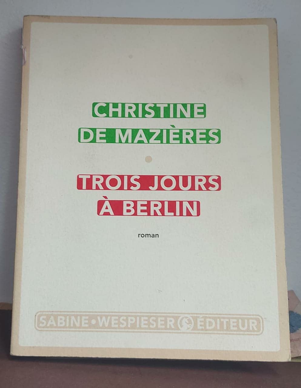 Trois jours à Berlin 9782848053202