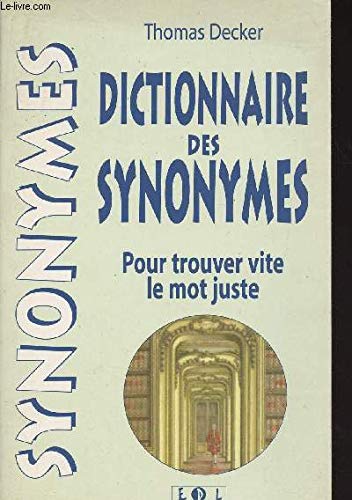 Dictionnaire des Synonymes 9782846900027