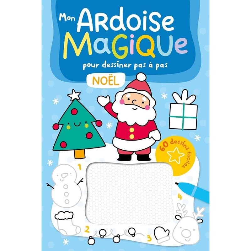 Mon ardoise magique pour dessiner pas à pas - noël - 60 dessins faciles 9782384535217