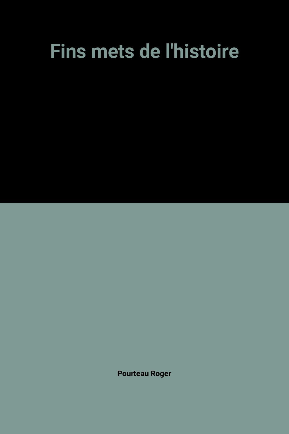 Fins mets de l'histoire 9782209060887