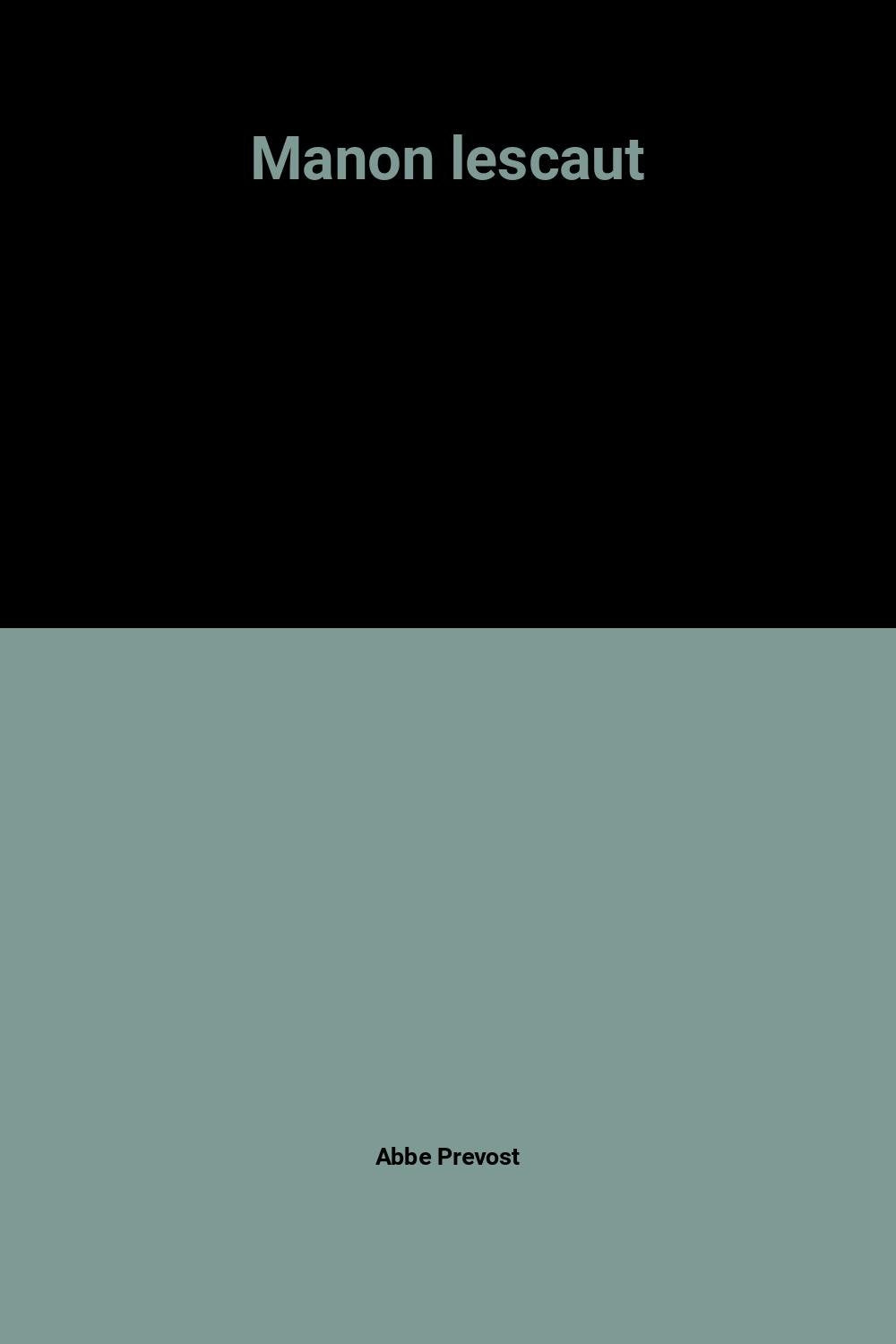 Manon lescaut 9782709608336