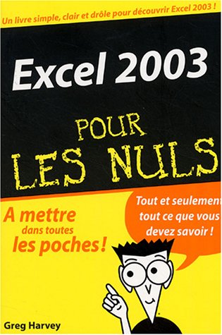 Excel 2003 pour les nuls 9782844275820