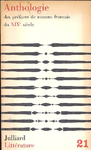 Anthologie des préfaces de romans français du XIX siècle 3665375161373