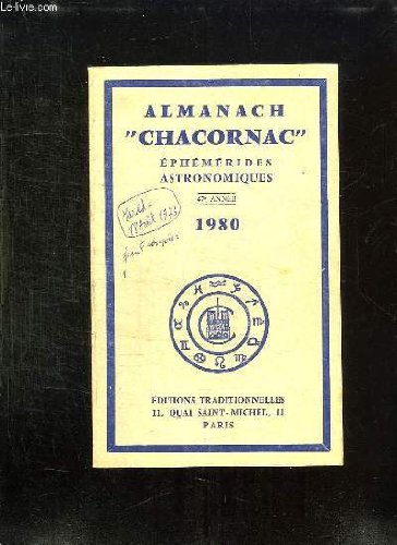 ALMANACH CHACORNAC EPHEMERIDES ASTRONOMIQUES 1980. 47em ANNEE. 