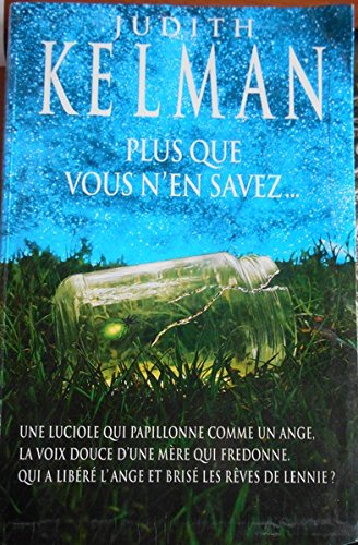 Plus que vous n'en savez [Relié] by Kelman, Judith, Schirès, Marc 9782702821480
