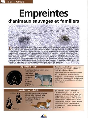 PG277 - Empreintes d'animaux sauvages et familiers 9782842594091